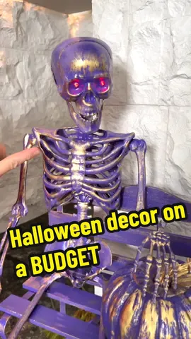 Fun & Festive Halloween decoration 🎃💀 #halloween #skeleton #DIY #decor #foryou #longervideo #longervideos #homedecor #foryoupage 