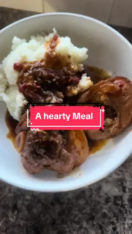 I’ve been sick for a week now so I decided to make a hearty meal. I love Pork shanks because they are so affordable and quicker to make. #cooking #whatiatetoday #recipesoftiktok #foodtiktok #lecrueset #heartymeal #pork #homecontent #fyp 