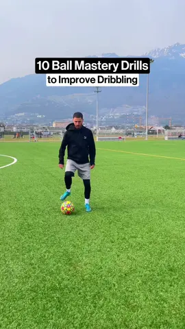 10+ Ball Mastery Drills to Improve your Dribbling 🔥 #footballtiktok #footballtraining #soccertraining 