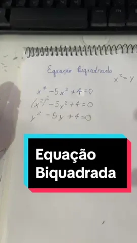 Como resolver equação biquadrada:    #matematica #biquadrada #CapCut #foryou #viral 