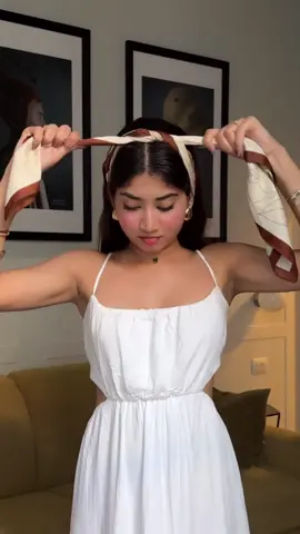 How to tie a head scarf!😍 insta:@theriaaminnn #hair #fy 