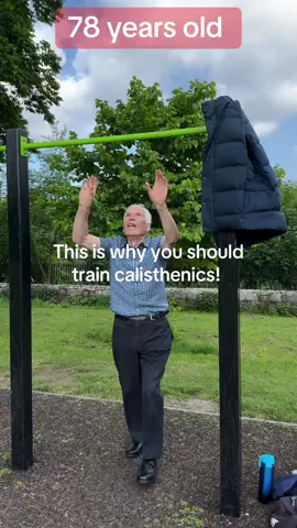 Absolutely incredible to see at 78 years old.  Calisthenics is way better for longevity and health.  If you want to be truly fit and healthy cslisthenics is the way for you.  #calisthenics #age #skills 