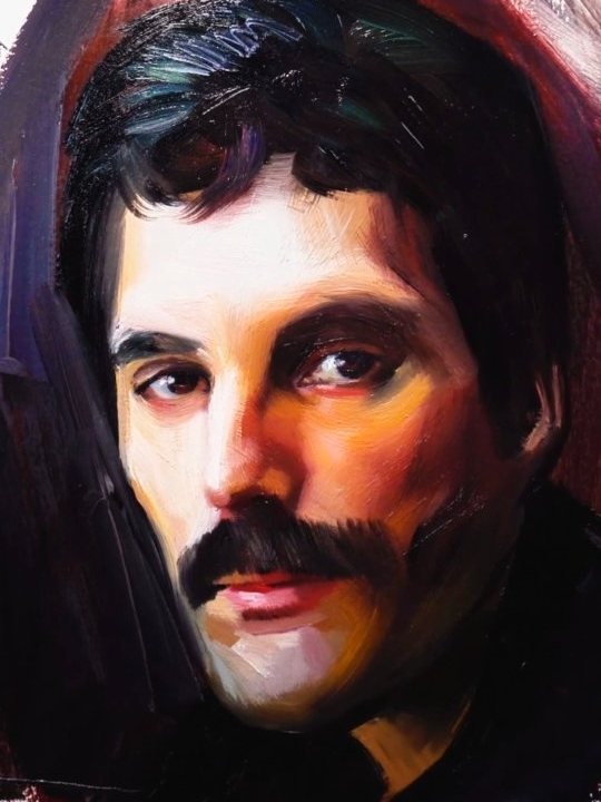 Giving different meaning to painting a portrait 😍 . By @rachazzopaints . . #art #painting #oilpainting #portraitpainter #portrait