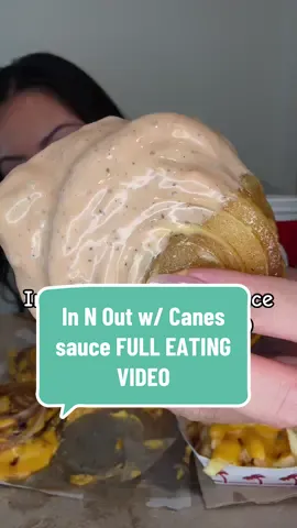In N Out Flying Dutchman with raising canes sauce FULL EATING VIDEO 😋 #mukbangeatingshow #raisingcanes #viral #eatwithme #Foodie #foodtiktok #foodasmr #foodsounds #eatingvideo #asmr #foodvideos #FoodTok #eatingasmr #mukbangasmr #asmreating #innoutmukbang #innout  #eatingshowasmr #eatingsounds #mukbangvideo #letseat  #watchmeeat #animalfries #flyingdutchman #foodietiktok #eatingsounds #foodietok #food #raisingcanesmukbang #fulleatingvideo #saucymukbang #flyingdutchman 