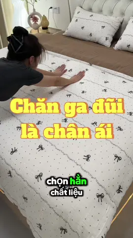 Bộ chăn ga cotton đũi cooling nằm mát#m2tbedding #changagoidem 
