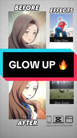 Glow up 🔥#CapCut #anime #animeedit #truebeauty #fyp 