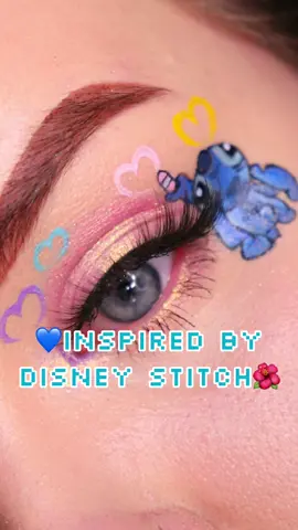 Stitch eyeshadow🌺🫶🏻🩷 #disney #stitch #makeup #makeuptutorial #creative #makeuptutorial #eyeshadow 