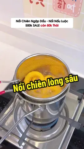 Ngoài chiên ra mình còn trụng bún và nấu nước các thứ với cái nồi này nữa #donhabep #dogiadungtienich #nồi 