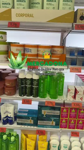 Opciones de aloe Vera en mercadona #mercadona #aloevera deliplus #deliplusmercadona #madrid 