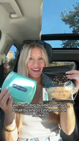 walmart vs. small business cinnamon roll cookies 🍪 #cinnamonrolls #cinnabon #cookiecomparison #cookiereview 