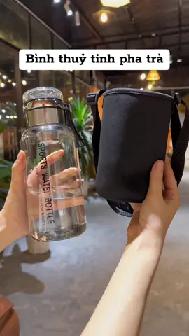 Bình thuỷ tinh pha trà chịu nhiệt độ cao không lo bị nứt vỡ #xuhuong #binhthuytinh 