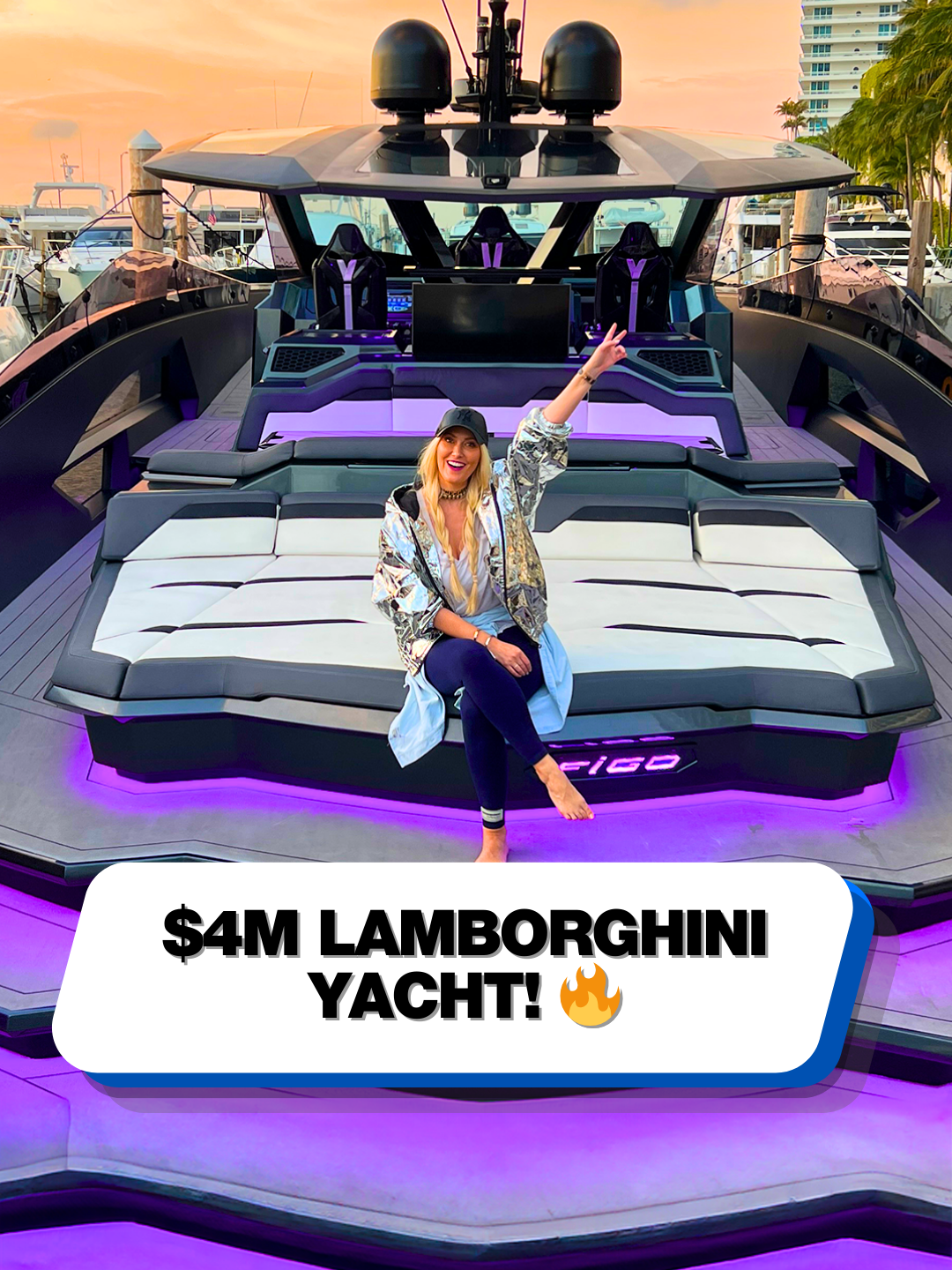 I got to drive the world's first Lamborghini yacht! 🔥 #lamborghini #yacht #lambo #superyacht #connormcgregor #UFC #luxurylife #luxuryyacht #boat #luxurylifestyle #luxury #boattour #supercarblondie