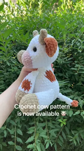 My crochet cow pattern is now available on my Etsy! Tags #crochet #amigurumi #crochetanimal #plushie #cute #kawaii #crochetpattern #crochetinspiration #crochetcow #cow #crochetcow #nurserydecor #handmadetoys #crochetcommunity #babyroom #farmhouse #crochetersoftiktok #stuffedanimals 