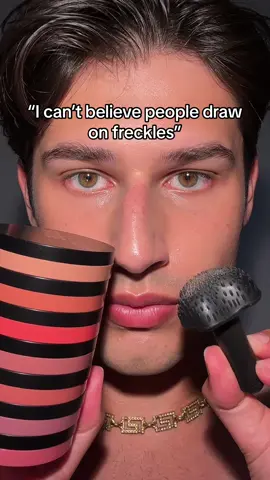 Start doing blush freckles if you don’t want anybody to tell 🫡 #makeup #beauty #fy 