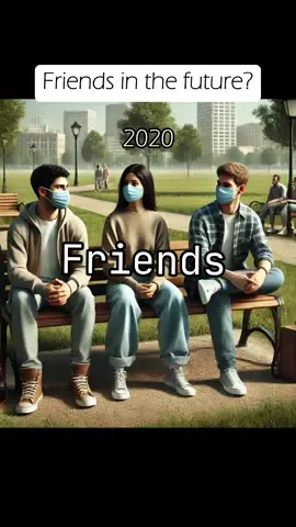 AI showed friends in the future⚡️What do you think? #aiart #future #evolution #usa #cyberpunk #cybercity #futurism #futuristic #friends 
