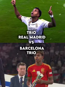 Real Madrid trio vs Barcelona trio,next 3vs3?#realmadrid #barcelona #yamal #raphinha #lewandowski #rodrygo #vinicius #mbappe 