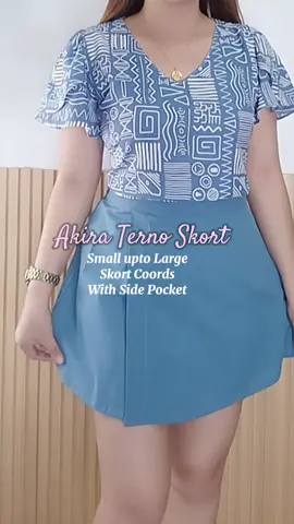 Terno Skort na mukha kang yayamanin. Sobrang Comfy nito sa mga biglaan lakad mo. Aba ano pang hinihintay mo madam check out na ‼️#mixandmatchoutfits #fyp #fypシ #TernoOutfit #NewArrival #plussize #ternoshort 