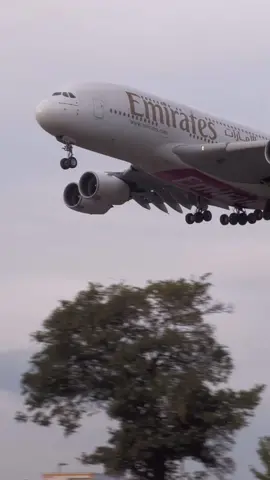 Emirates Airbus A380 Landing at Heathrow Airport #a380 #airbus #a380airbus #flight #aviation #heathrow 