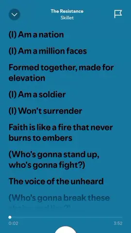 the resistance | full song | skillet  #lyrics #fyp #viral 