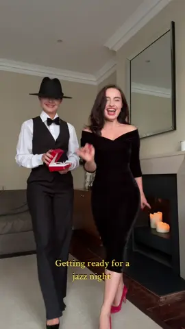 Getting ready together 🥃🖤@ULIANA #classystyle #femmefatalelook #oldmoneyoutfits #elegantstyle #1950sstyle 