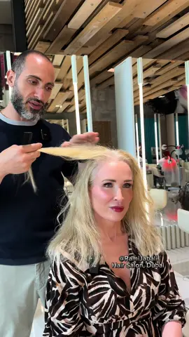 The higher the percentage of grey you have, the better blonde you will have for the rest of your life.  Therefore, stay away from any bleach work with your grey hair. 😍😍 @GraisoninDubai 😍😍 #ramijabali #ramijabalisalon #ramijabali1 #dubaibesthairsalon #dubaibesthairstylist #dubaibestsalon #dubaibesthairstylist #bestsalonindubai #antifrizzhairtreatment #bestsalonindubai #haircutexpert #Hairspecialist #Hairscience #blondehairhairspecialist #hairextensionspecialist #tapeinhairextensions #shorthairstyle #shorthairstyles #blondehairexpert #hairextensions #redhair #bestsaloninuae #bestsaloninabudahbi #abudahbihairsalon #abudahbihairextension #hairextensionsindubai #hairextensionsdubai #hairtutorial #thinhair #salonforcurlyhairdubai #shorthaircut #undercutgirls #undercutdubai  #grayhair #greyhair #grayhairdontcare #grayhairtransformation #grayhairtransition #greyhairdontcare #greyhairtransition #greyhairjourney #finehair #finehairsolutions #finehairsolution #thinhair #thinhairsolutions #thinhairsolution #hairsolution #hairgrowth #hairgrowthtips #hairgrowthjourney #hairgrowthhacks #hairgrowthproducts #hairbreakage #hairbreakagerepair #hairbreakageremedy #hairbreakageremedy #thinfinehair #helpmyhair #antifrizz #antifrizzhairtreatment 
