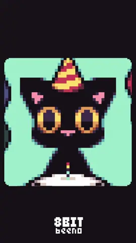 Birthday Beeno!!! Horray ;-; #pixelart #animation #meme #memes #beeno #8bitbeeno #cute #comedy #animator #cat #fyp #birthday 
