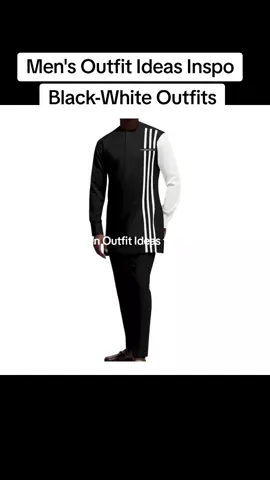 Black-White Men’s African Outfits Inspo Ideas Black and white Outfits can never go wrong Get your favourite design  Talk to us on +254753482521 we are located in Nairobi, Kenya  we deliver countrywide  #fyp #nairobitiktokers #trendyoutfits #thikaroad #kusumutiktoker #fyp #fypシ゚viral #OOTD #claycitykasarani #creatorsearchinsights #fashiontiktok #men #mensfashion #menswear #black #white #african #clothing #trendy #outfits  #creatorsearchinsights 