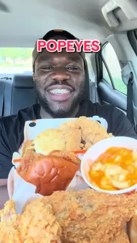 POPEYES MUKBANG #fyp #popeyes #asmr #mukbang #viral #chicken 