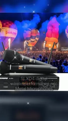SLXD4 digital wireless microphone system, KTV audio dual Karaoke,Frequency modulation high performance mic Metal Microphones Harga turun kepada hanya RM128.00!