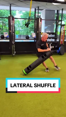VIPRPRO Lateral Shuffle  - great for lateral agility, coordination and timing. The opposite hand reach works on hip and thoracic spine rotation. Change directions often to mimi sport and real life! A great finisher for any workout! #1to1fitness #functionaltraining #viprpro #personaltrainer #agilitytraining #workouttips 