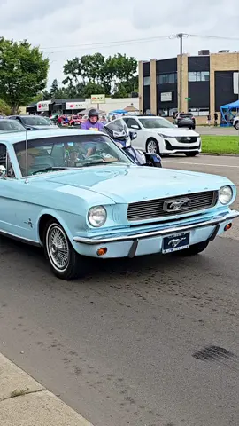 1966 Ford Mustang Light Blue Classic Car Drive By Woodward Dream Cruise 2024