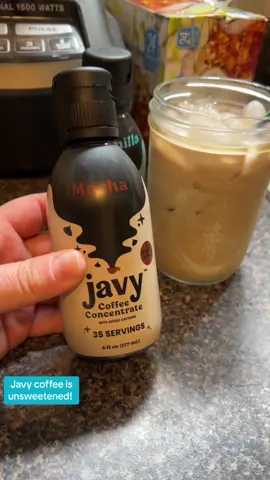 Javy coffee is unsweetened! You can add whateber sweetener you want to whatever level you want.   #javy #javycoffee ##coffee #iced #icedcoffee #tiktokshopfinds #tiktokshopmademebuyit 