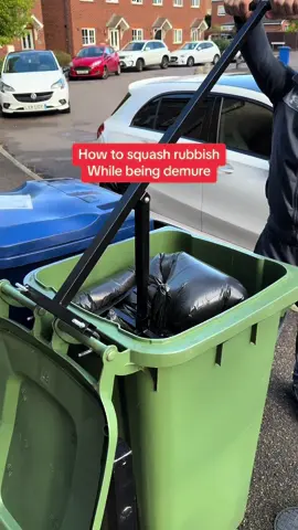 Squashing rubbish while being demure #demure #binbooster #householdhacks #tiktokshop #fyp #xyzbca 