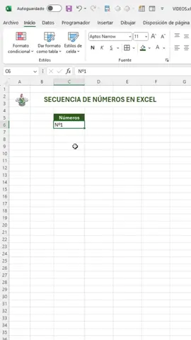 Truco de secuencias numéricas en #excel ! #superexcel #excel #cursoexcel #exceltutoriales #AprendeEnTikTok #aprendeexcel