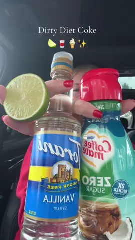 Trying a Dirty Diet Coke for the first time🥤🍋‍🟩✨ 30 cals   THANK YOU FOR MY SWEATSHIRT @amy @Stoney Clover Lane  #lowcal #sweettreats #weightloss #journey #caloriedeficit #pcos #balance #health #dirty #dietcoke #soda #snack #Recipe #eating #drink #hack #lime #coconut #cream 