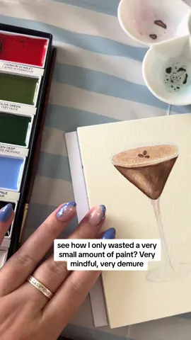 Wasting as little paint as possible!! Very #demure very #mindful  #artist #watercolor #painting 