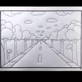 Draw A Road -street scenery #drawing #art #forchildren 