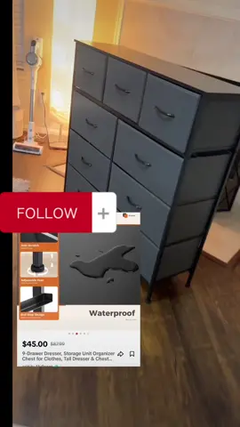 Deal of the day chest of drawers! #chestofdrawers #furniture #roominspo #roommakeover #dresser #fabricdresser #tiktokshopdresser #closetorganization #drawers #musthaves #homefurniture #homefurnishing #dorm #dormroom #airbn #apartmentinspo #tiktokshopdeals #freeshipping #tiktokshopfinds 