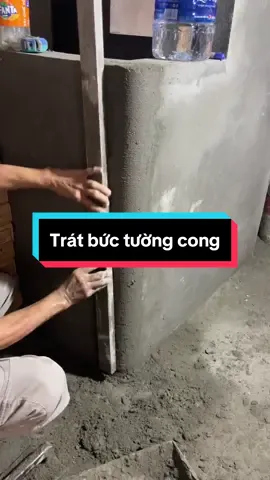 Trát bức tường cong #construction #building #shorts 