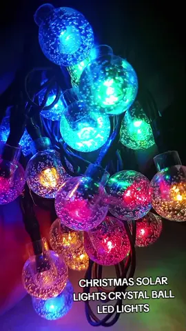 waterproof led solar crystal balls Christmas lights garden decoration #solarchristmaslights #christmaslights #fairylights #crystalballledlight 