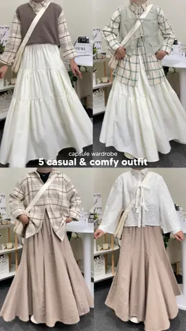 5 casual & comfy outfits~ #ootdhijab #OOTD 