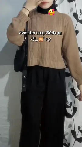 #sweaterrajut #sweatercrop #fyp #ootdhijab #OOTD 
