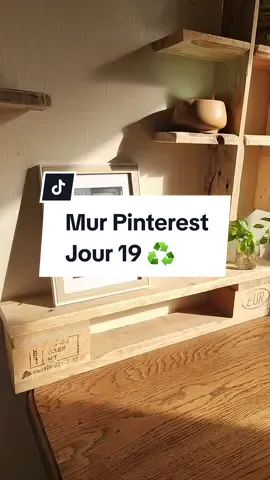 ⚠️Est-ce que ça va tenir ? Challenge Pinterest : 30 jours pour fabriquer le mur de rêve avec des étagères DIY en bois de palettes recyclées. Jour 19 : Aujourd'hui, on défie les lois de la gravité ! On fabrique une etagere oversize que l'on veut fixer avec ... du scotch double face 😯 Pour cette etagere tu n'as pas besoin d'outils electriques 👌 📋 Liste du matèriel : - 1 palette EPAL/EUR - Scie - Double face pour la fixation Tu valides la palette brut ? Envoi la video à un(e) ami(e) qui recycle tout !🥰 Pour la video entiere va sur notre profil tu retrouvera le tuto complet 😉 Abonne toi pour être sûr de ne pas manquer la video de demain ...on passe au choses serieuse ! 🔨 2 vidéos/jour, suivez-nous ! #déco #DIYbois #HomeDecor #creation #homemade #recycling 