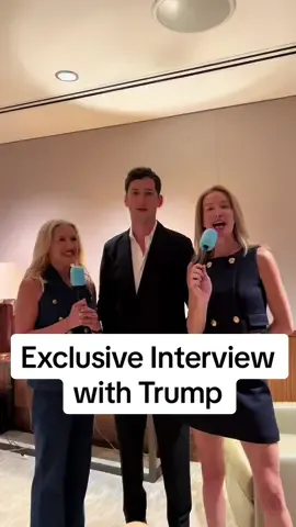 Interview with Trump at the DNC 🇺🇸 @Matthew Friend #fyp #fypage #foryoupage #giral #DNC #trump #democrat #comedy 