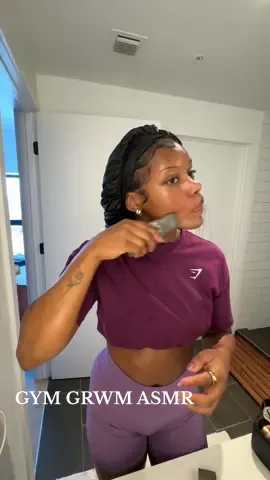 Gym grwm asmr ❤️ fav style 👀 my top is from @Gymshark code STINKY #gymgrwm #blackgymgirl #gymsharkwomen #grwmasmr 