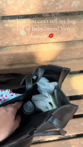 I can fit sooo much in this bag. Obsessed.   #demure #mindful #momtok #momlife #diaperbag #fashionbag #totebag #sahm #wfhmom 