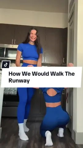 The kitchen is our runway for now 🤭 @Women‘s Best just launched these new limited edition colors and our codes (‘VALLI’ or ‘ANYA’) can give you an extra discount on those 🤩 #gymgirls #girlswholift #gymhumor #gymcomedy #comedy #funny #womensbest