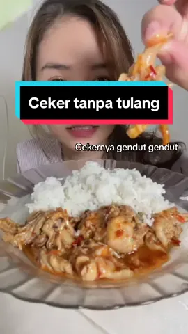 Sebagai pecinta ceker ini approved banget! Ga terlalu pedes jadi makanya bisa dinikmatin #fyp #fypシ #cekertanpatulang 