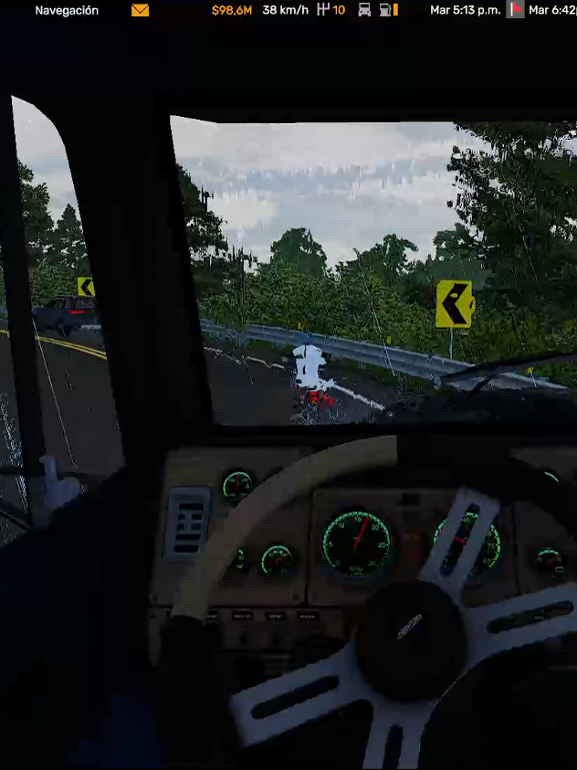 Accidente en la carretera Dia lluvioso  #americantrucksimulator