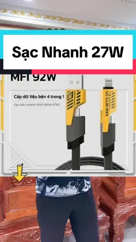 Dây sạc đa năng cao cấp sạc nhanh lên đến 27W chất liệu dù cao cấp với 4 cổng cho mọi thiết bị thông minh #sacnhanh #sacnhanh20w #sacnhanhiphone #capsacnhanh #capsac #capsac4in1 #sacnhanh4in1 #datknight 